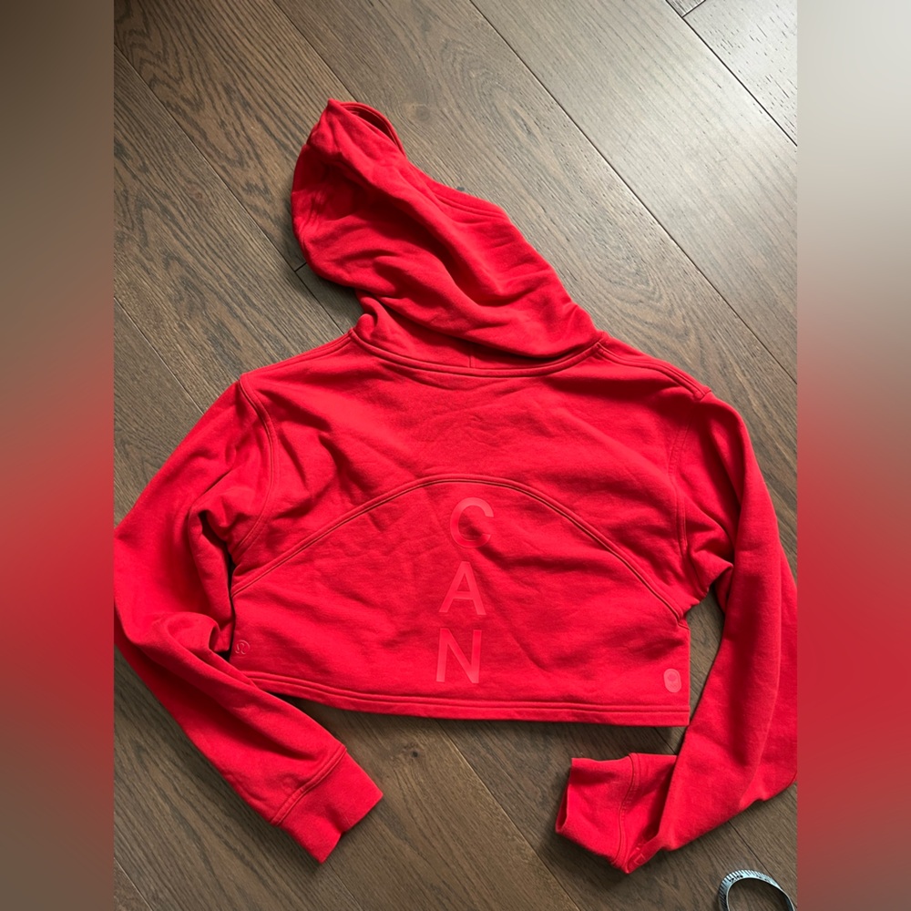 Lululemon All Yours Cropped Hoodie COC Crimson - Picture 9 of 10